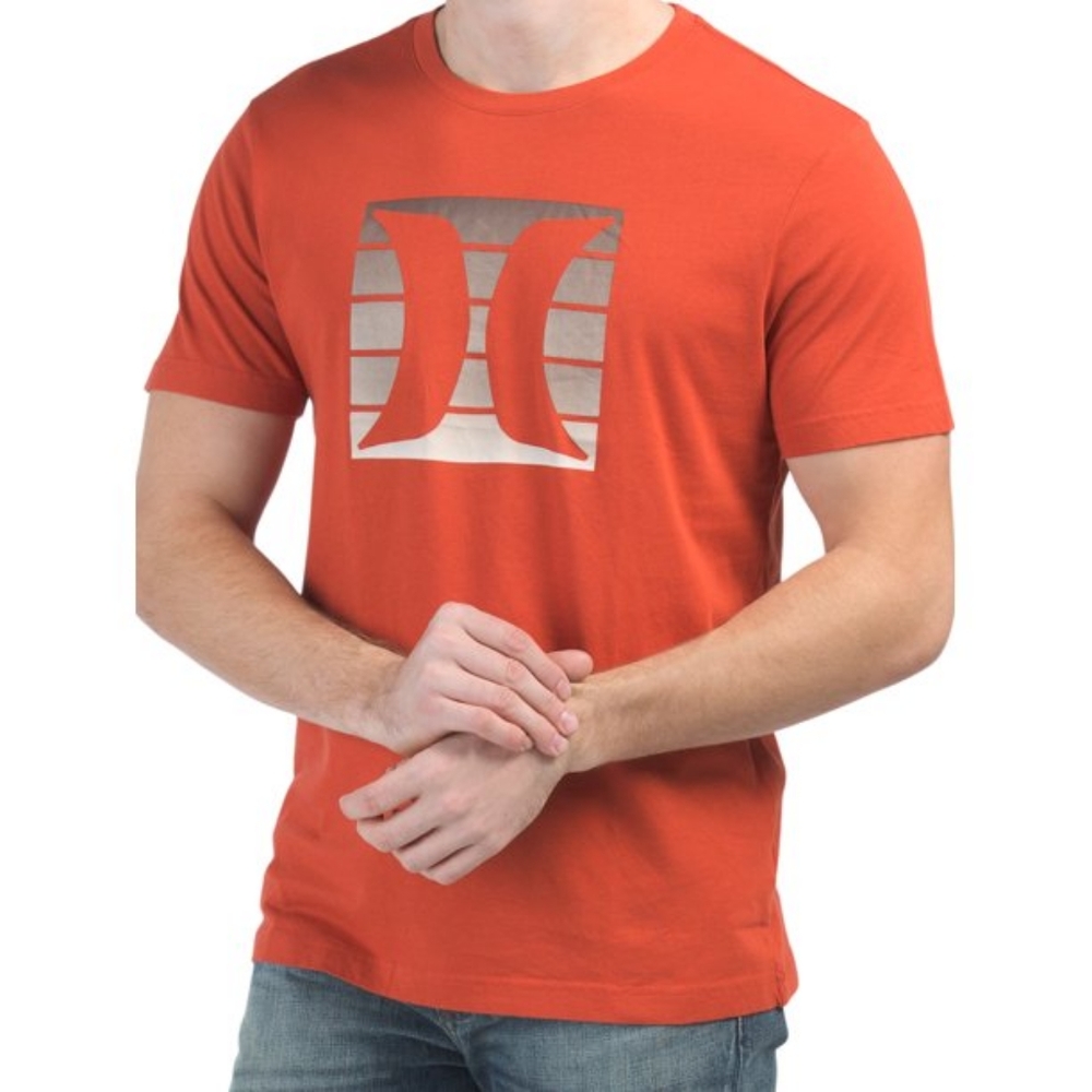NWOT Hurley Men's Burnt Ombre Logo  T-Shirt . Size S